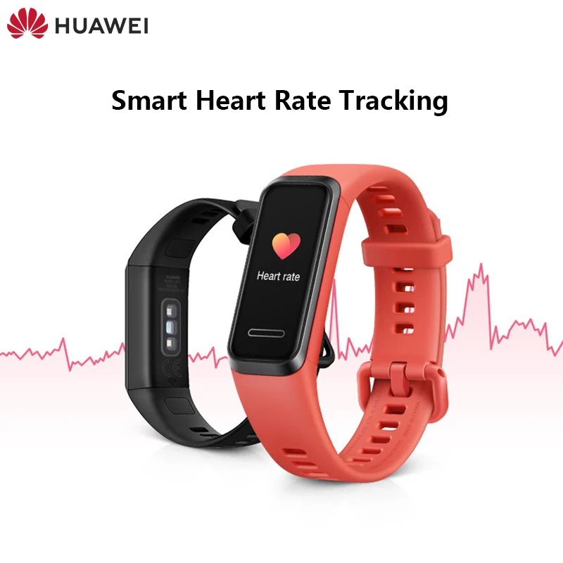 Оригинальный Смарт браслет Huawei Band 4 смарт часы с пульсометром и монитором