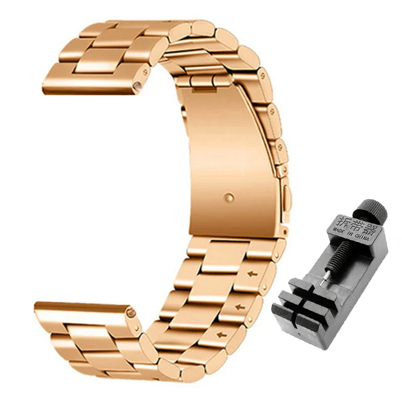 rose gold Для huawei gt honor watch Волшебный ремень ремешок 22 мм спортивные из нержавеющей стали ремешок, samsung gear s3 22 мм ремешок - Band Color: rose gold