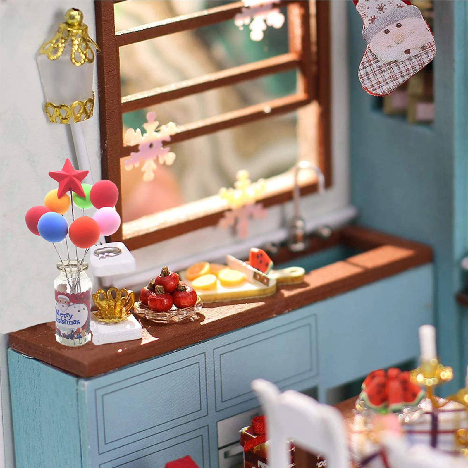 

Dolls House Christmas Party Balloon Set-1/12 Hand Made Landscape Xmas