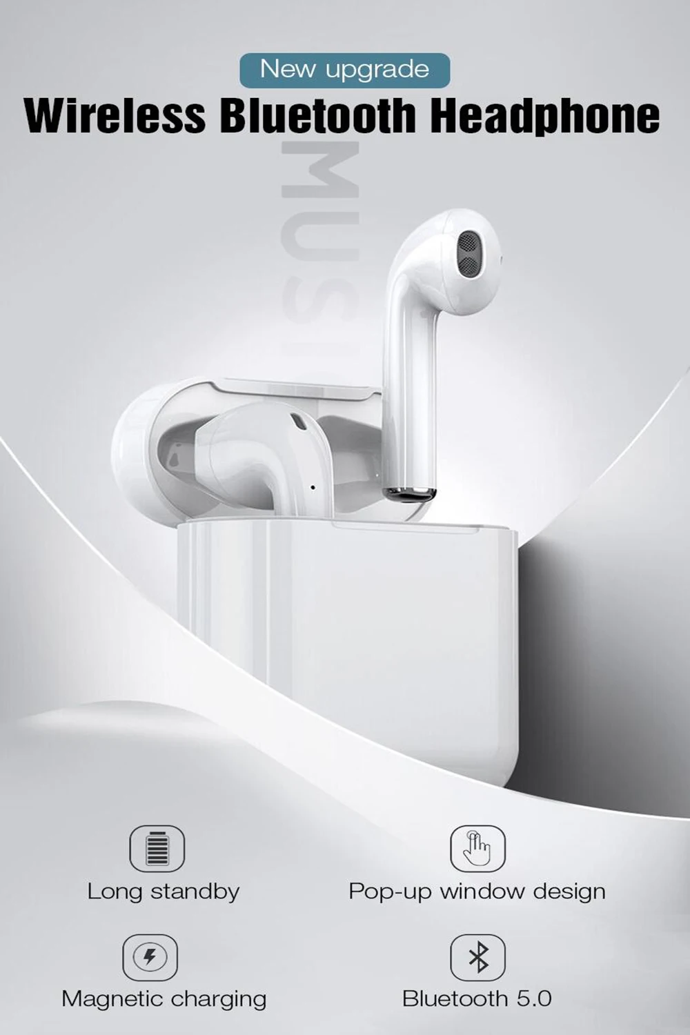 i20 tws Bluetooth Wireless Earphones Earbuds Wireless charging function sports headset For Iphone android Smart Phone earpiece