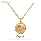 Модные корейский Блестящий Стразы Yhpup, ожерелье с круглой геометрической подвеской