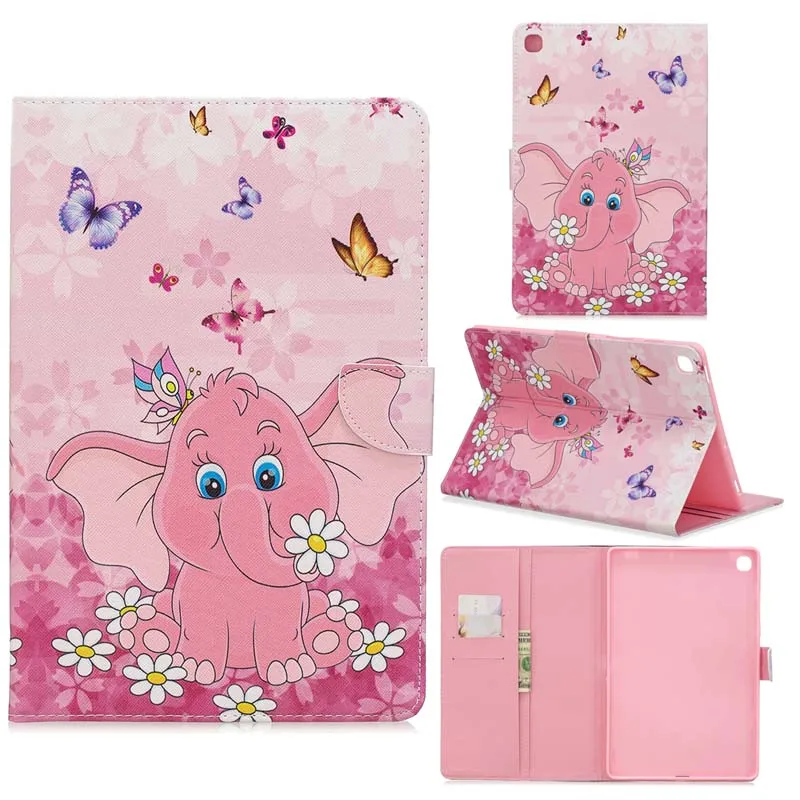 case Кожаный чехол с откидной крышкой и подставкой, Магнитный чехол для samsung Galaxy Tab S5e 10,5 T720 T725 SM-T720 SM-T725 - Цвет: case