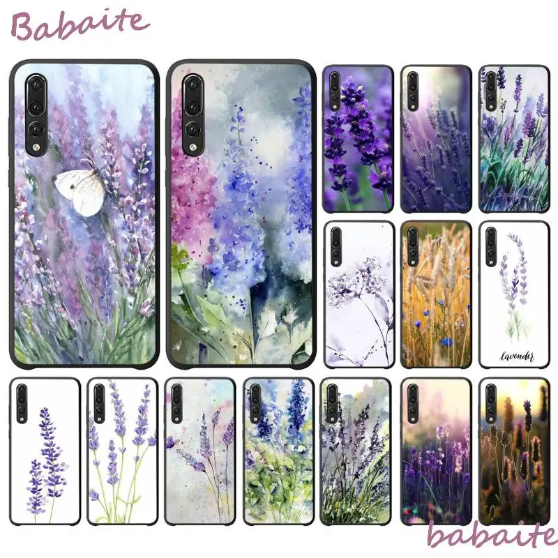 Babaite New art watercolor romantic lavender flowers PhoneCase for Huawei NOVA3I 3E 4 4E 5 5I PRO Y5 PRIME Y6 PEIME 2018 2019 | Мобильные