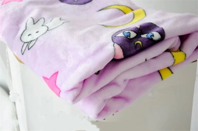 Чехол наволочка с мультяшным котом Сейлор Мун мягкие теплые одеяла простыни для