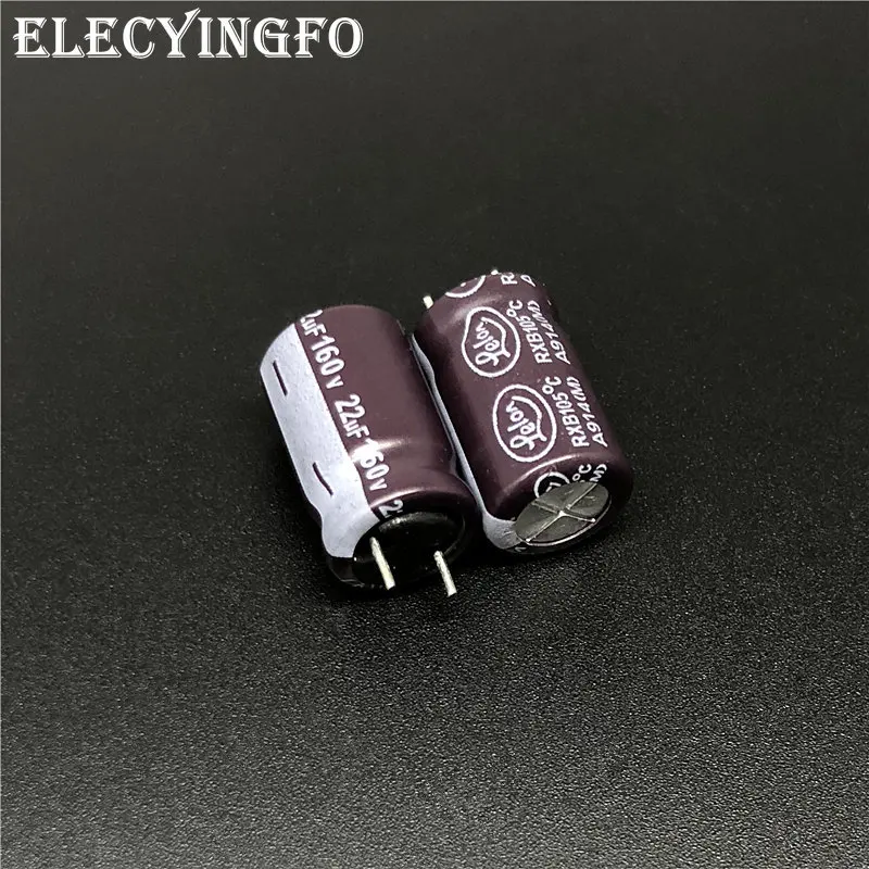 10 шт./100 шт. 22 мкФ 160V22uf LELON RXB серия 10x16 мм 160V22uF долгий срок службы БП Алюминий