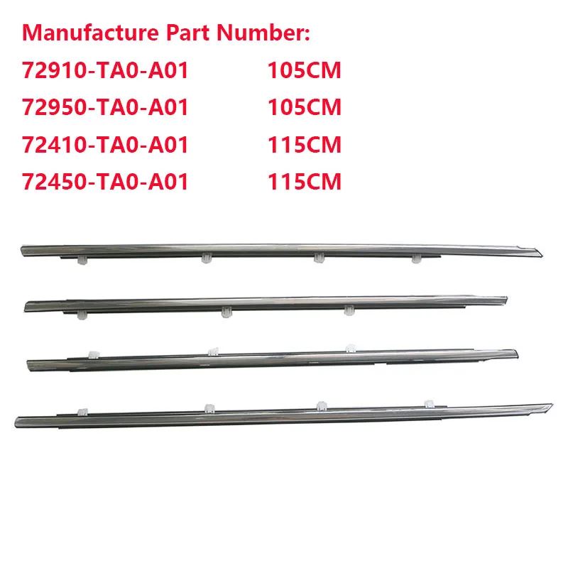 Хром снаружи окна двери пояс уплотнитель лобового стекла Накладка для Honda Accord 2008