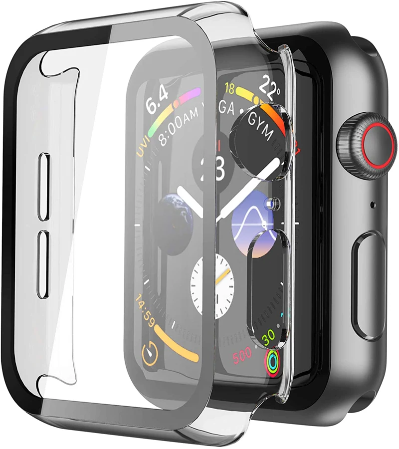 

Для Apple Watch 40 мм 44 мм серия 6 SE 5 4 чехол + закаленное стекло Защита для экрана полное покрытие для iwatch серий 3 2 1 38 мм 42 мм