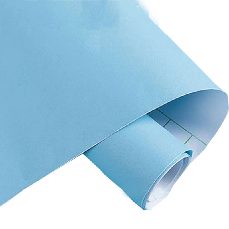 

Thickened Wear-Resistant PVC Solid Color Wallpaper Simple Bedroom Sticker 1Roll X37B