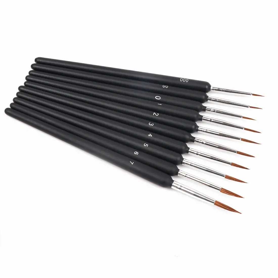 

10 PCS Miniature Paint Brushes Set Professional Nylon Hook Line Pen Art Liner Drawing For Acrylic Watercolor Painting Brushes