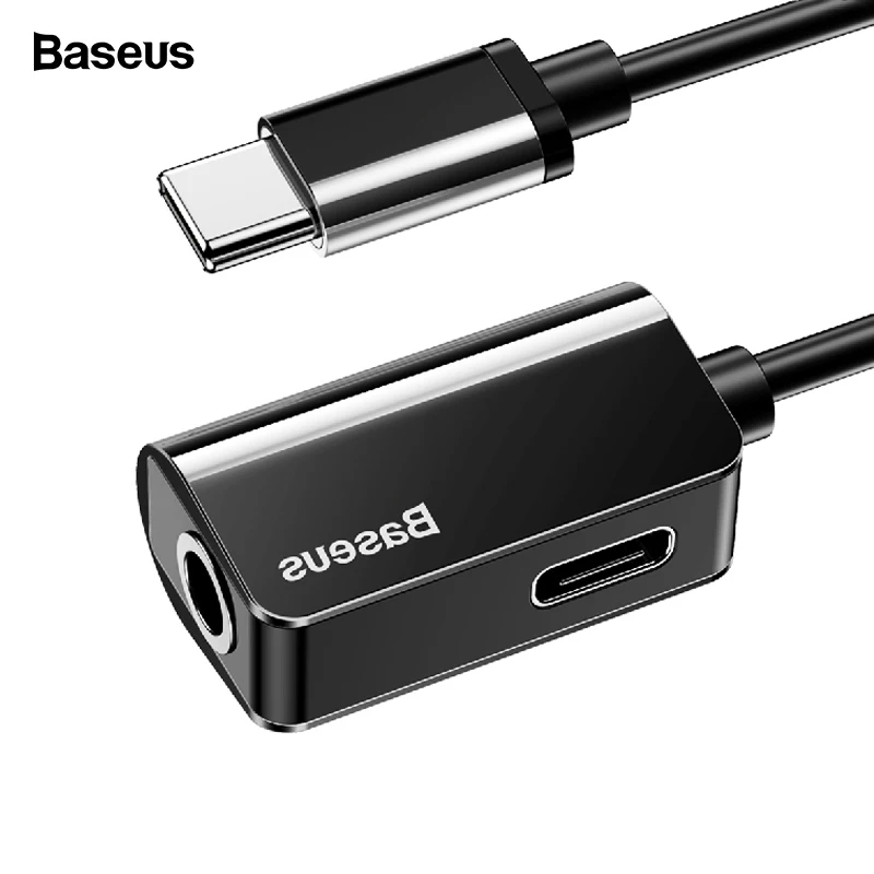 Baseus USB C адаптер типа OTG C до 3,5 мм разъем type-c Aux аудио разъем для Xiao mi Red mi Note 7 mi 9 huawei mate 30 P30 P20 Pro