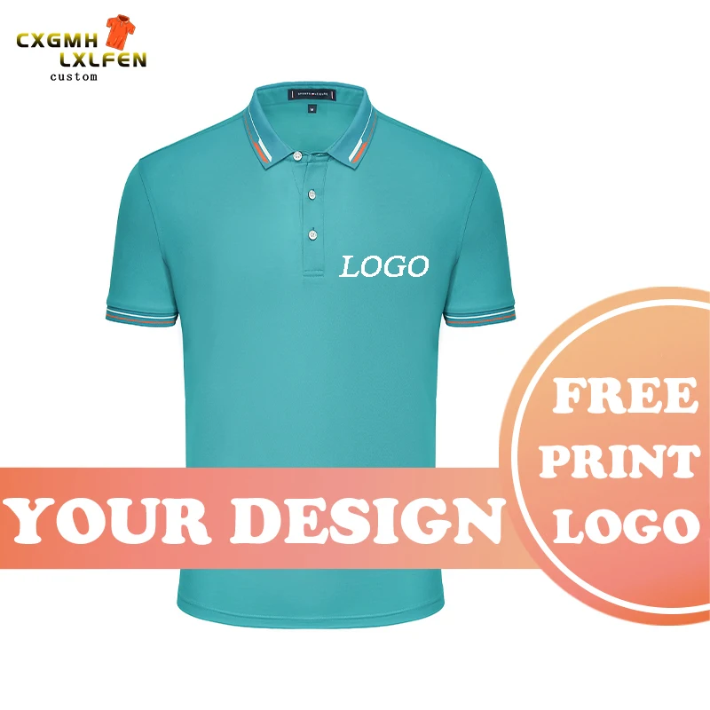 В наличии 7 цветов футболка поло пользовательские новые летние унисекс мода все
