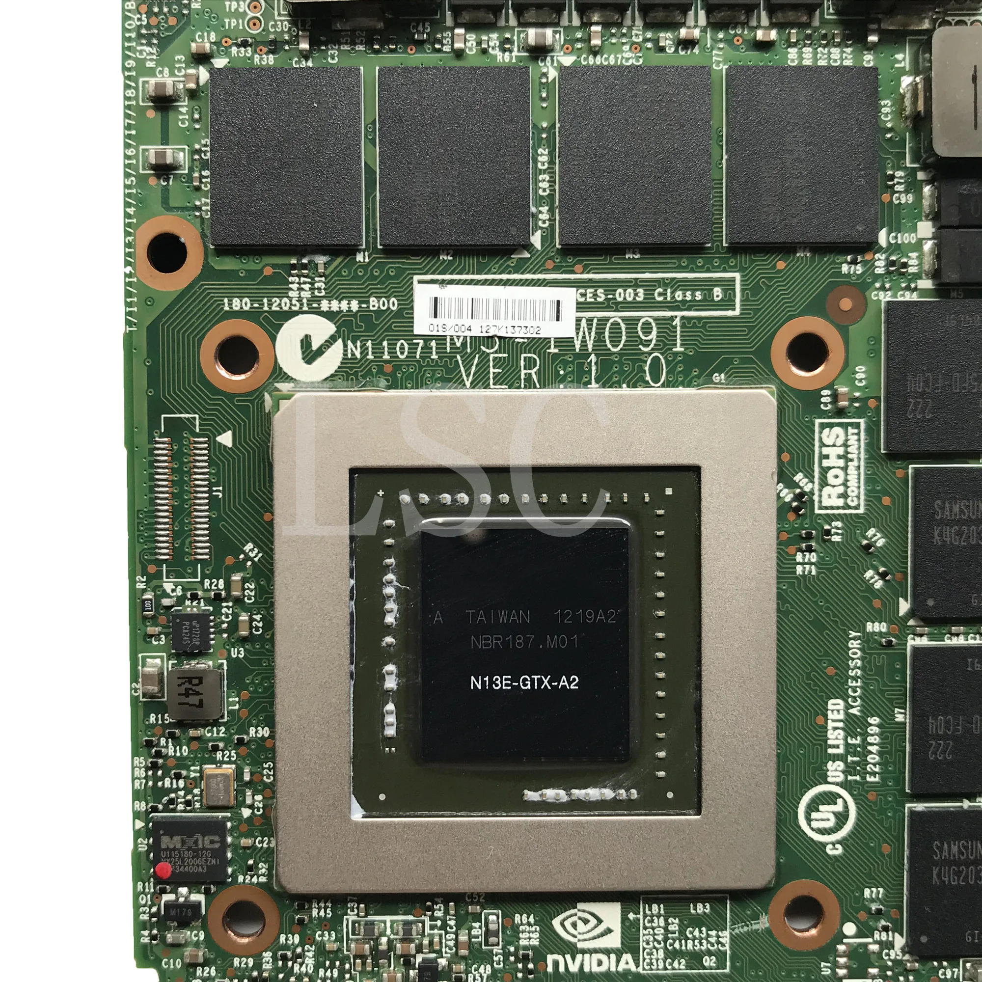 LSC MS-1W091 VER: 1 N13E-GSR-A2 GTX 675MX GDDR5 Видеокарта VGA для MSI GT70 GT60 GX660R GT660 GX680 GT683DX GX780 GT783DX |