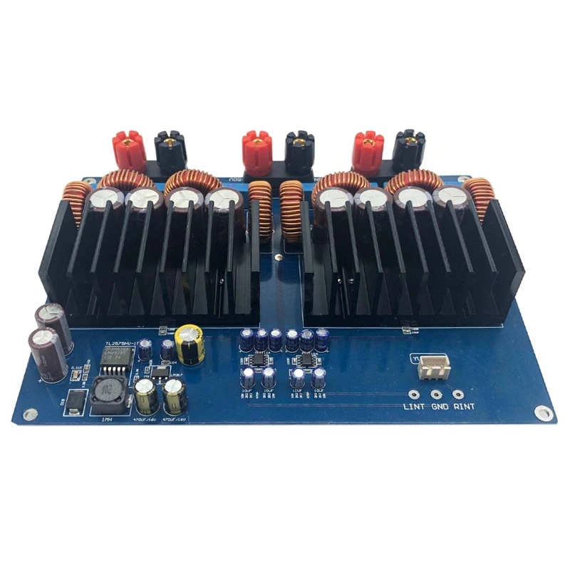 

1200W TAS5630 + OPA1632DR 2.0 Channel Class D Digital Amplifier Board 330UF/100Vx4 MP3 Players Accessories Kits