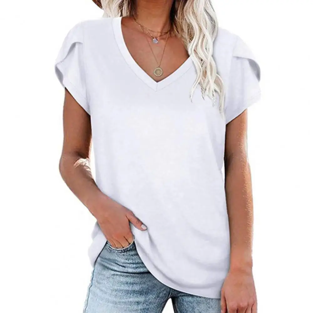 Летняя повседневная женская верхняя одежда с v-образным вырезом