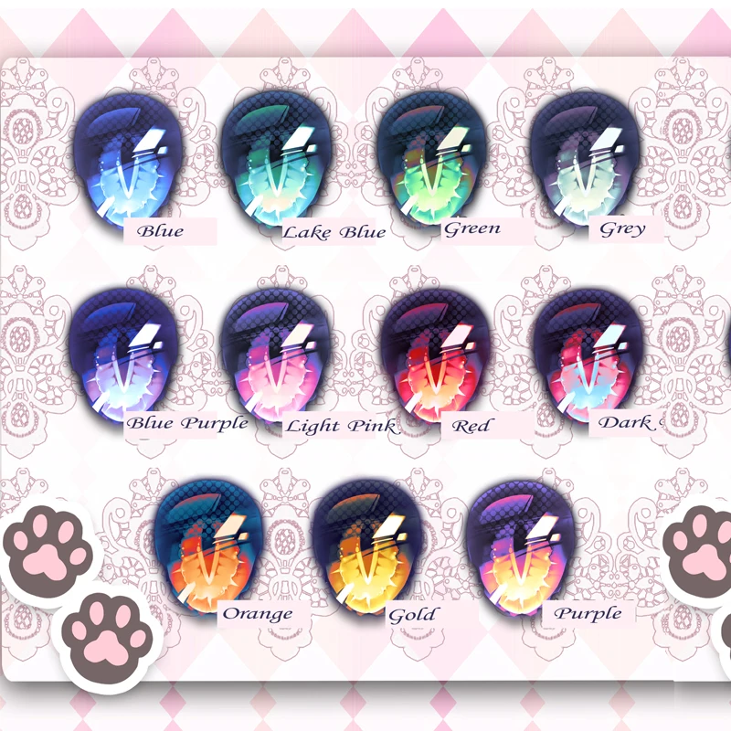 Ojos de acr&iacute;lico para mu&ntilde;eca BJD, Ojos de efecto met&aacute;lico de 10mm-24mm para mu&ntilde;eca 1/8 1/6 1/4 1/3, accesorios para mu&ntilde;eca BJD SD, Ojos de 10mm-24mm-3