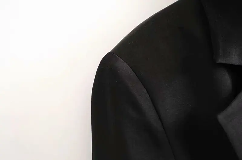 Star firefly solid color one buckle belt satin suit female silk satin texture casual suit elegant office business women