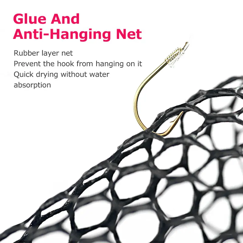 

LINNHUE Foldable Triangle Fishing Net Aluminum Alloy 60cm/69cm Depth Portable Net Pole Fishing Brail Large Dense Net No Handle