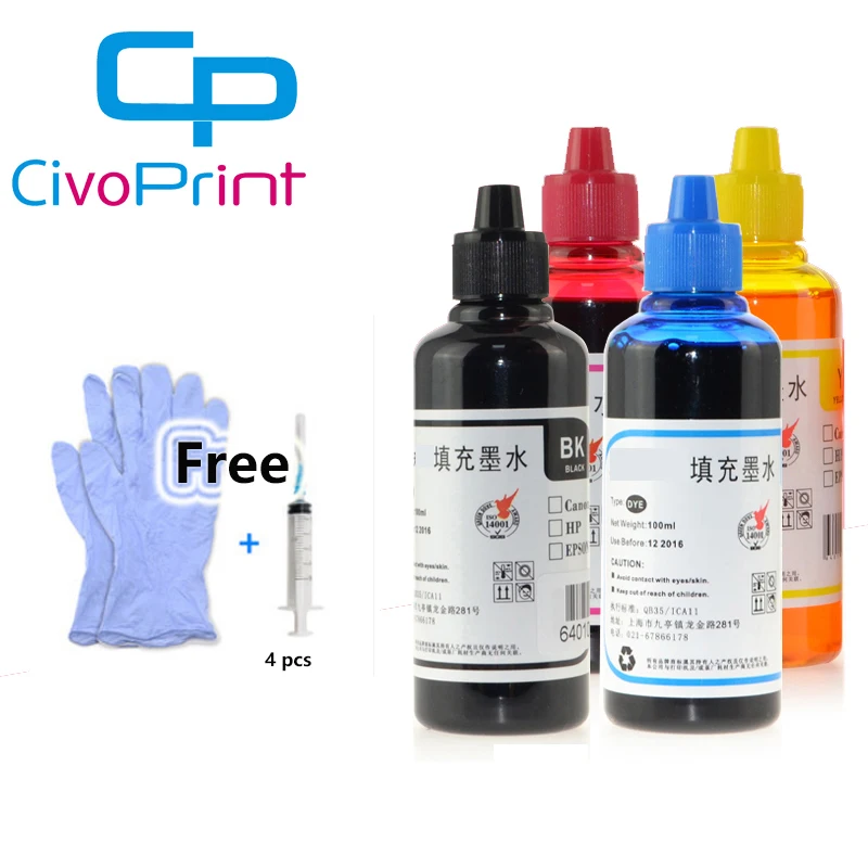 

Civo 100ML 953 953XL Refill CISS ink kits For HP OfficeJet Pro 7740 8710 8715 8720 8730 8740 8210 8216 8725 printer pigment ink