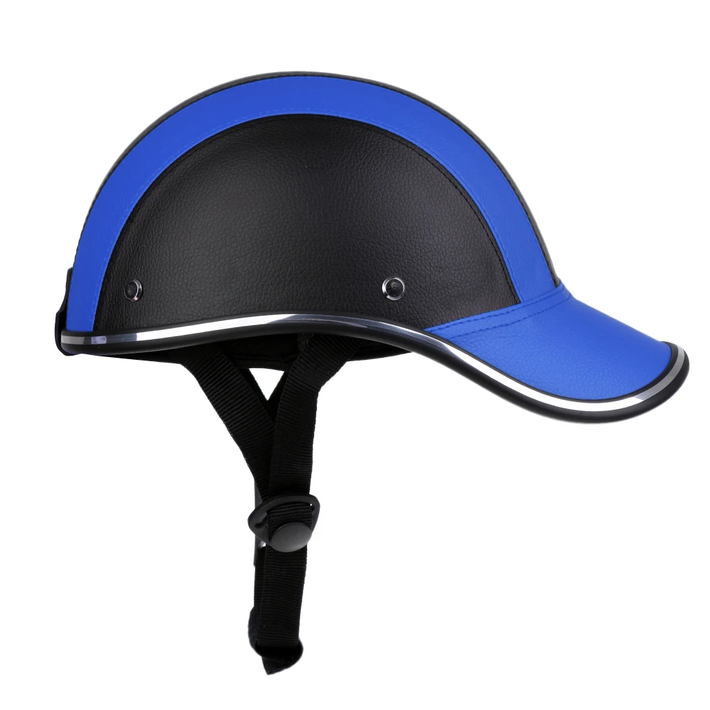 

Baseball Cap Style Motorcycle Bike Helmet Anti-UV Safety Hat Visor Adjustable Motorcycle Helmet Bike Helmet