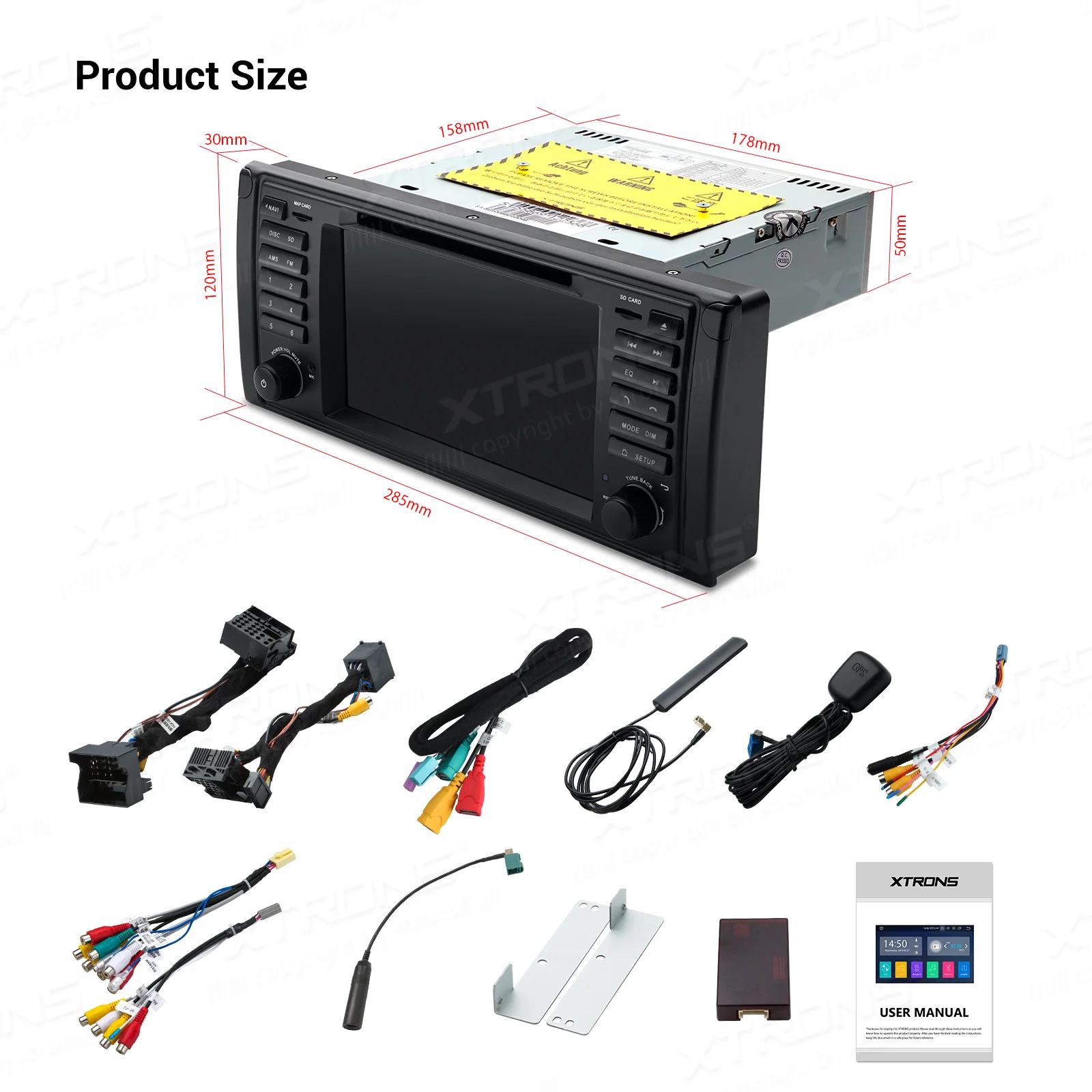 Автомобильный DVD-плеер XTRONS плеер на Android 10 0 с 7 &quotэкраном GPS OBD TPMS Wi-Fi для BMW E39 M5 1999 2000