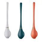 Силиконовые щетки для унитаза с держателем, набор настенных щеток для чистки туалета с длинной ручкой, современные гигиенические аксессуары для ванной комнаты