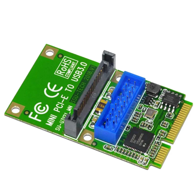 Адаптер Mini Pci E к Usb 3 0 карта расширения Pcie To19 Pin 20Pin с 15 контактным портом питания Sata