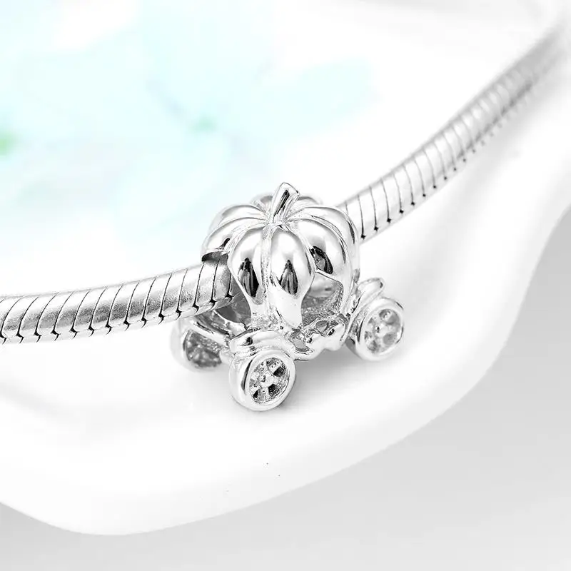 925 пробы серебро сказочная мечта с украшением в виде кристаллов CZ тыквы корзина