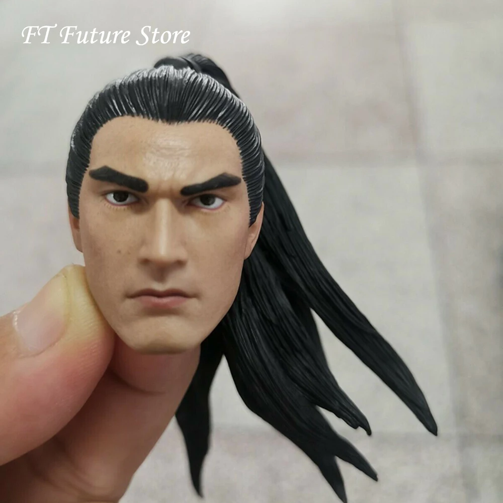 В наличии 1/6 древних общая голова резные Чжао закрытый носок Месяц фигурка