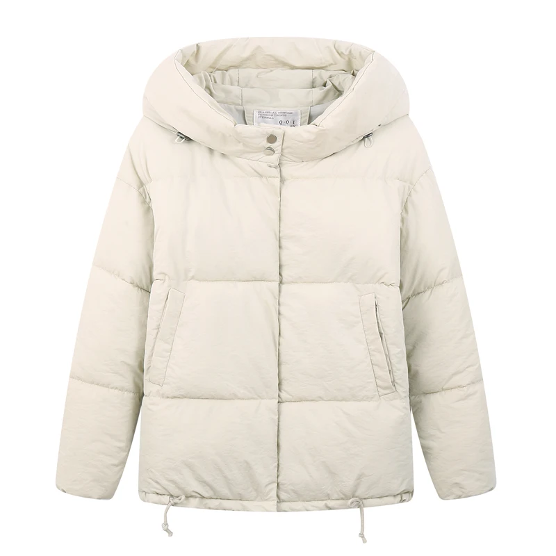 2020 Харадзюку зимняя куртка женская мода пуховик Короткая парка с капюшоном