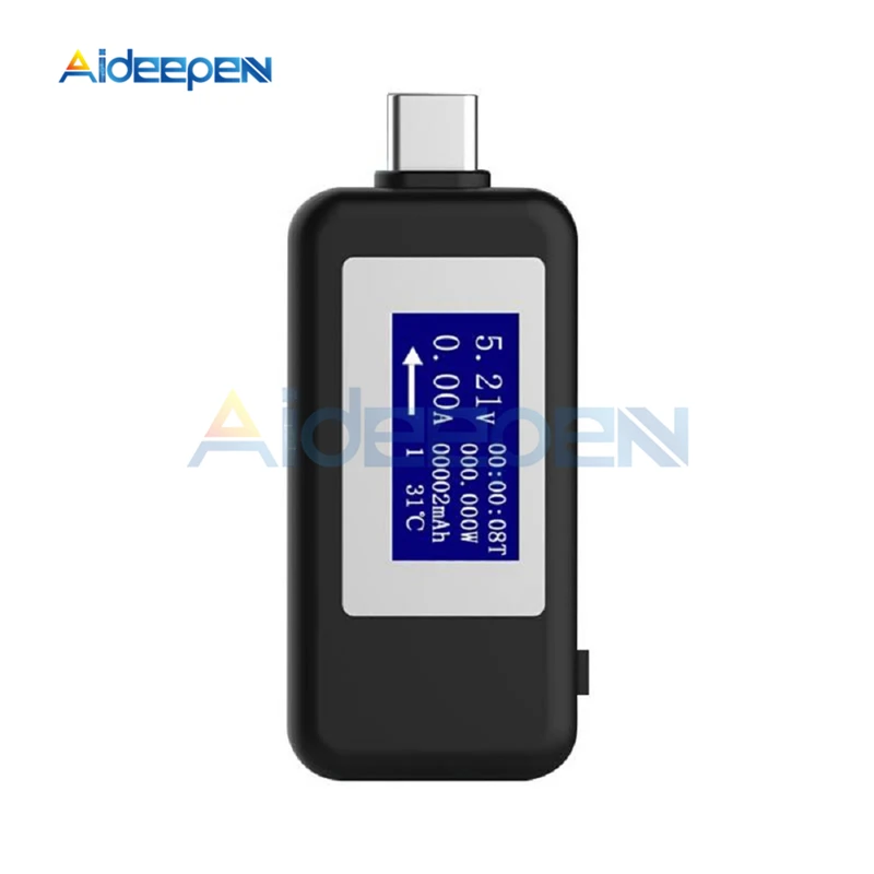 USB TYPE C LCD цифровой измеритель напряжения многофункциональный тестер Вольтметр