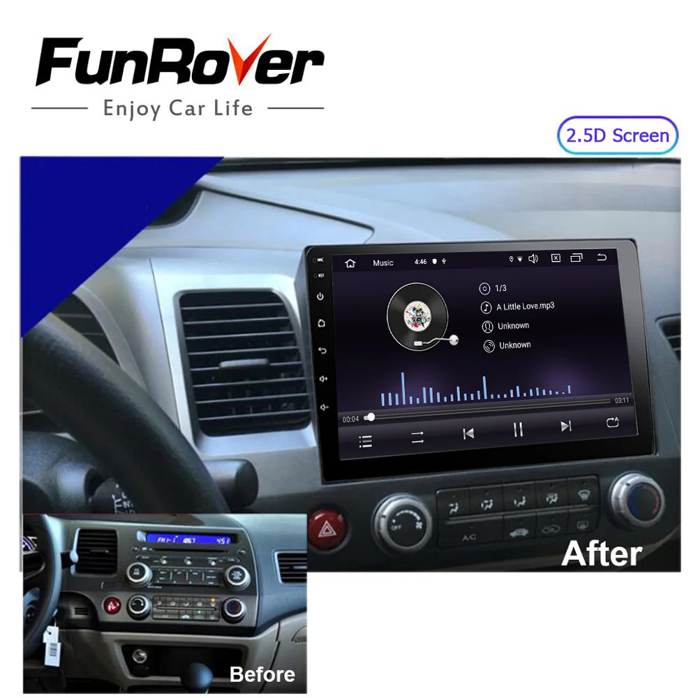 2G + 32G Android 9 0 DSP автомобильный Радио мультимедийный видео плеер для Honda Civic 2006 2011