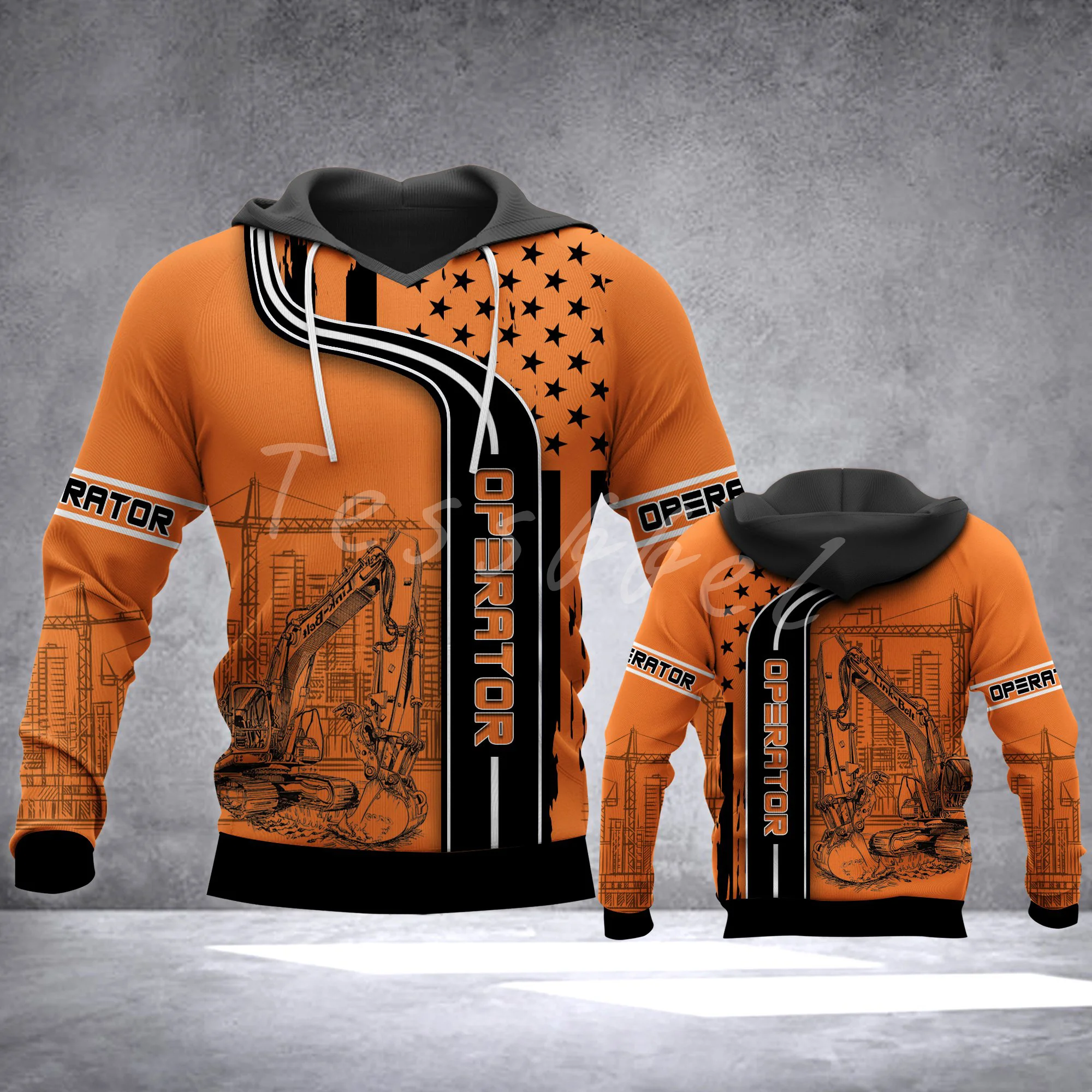 Tessffel экскаваторщика 3D с принтом модная мужская куртка для активного отдыха