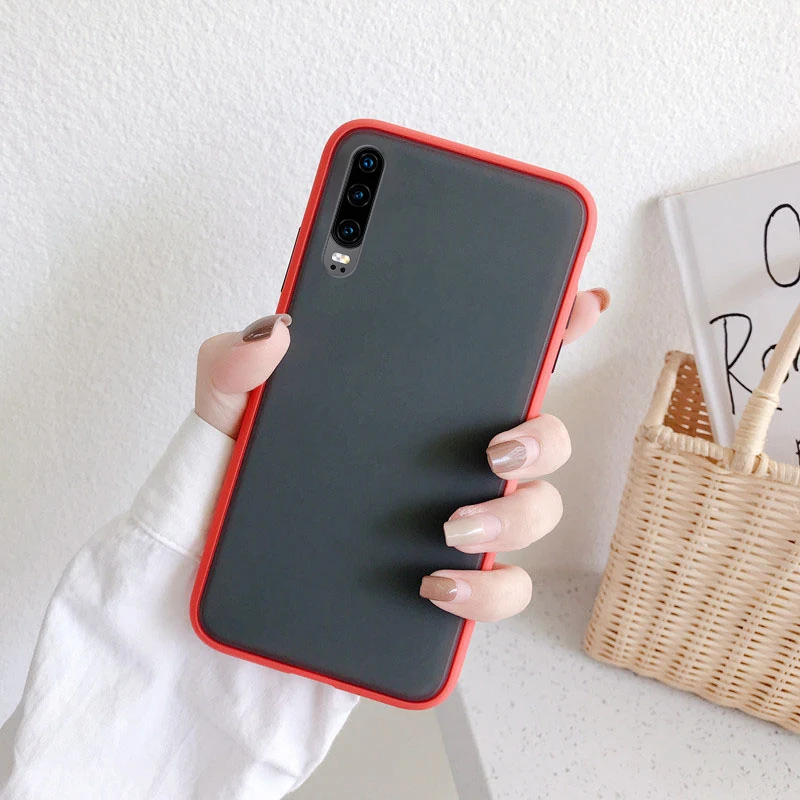 Прозрачный чехол для Huawei P30 Pro матовый полноразмерный защитный контрастных