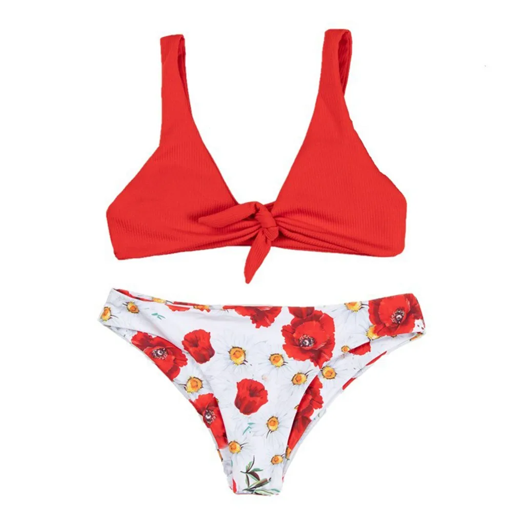 JAYCOSIN Новое сексуальное бикини для девочек пуш ап цветочный принт купальник