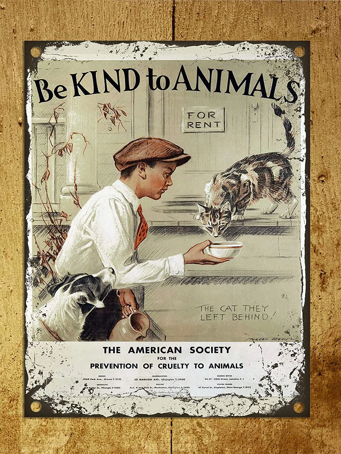 

Металлическая вывеска в стиле ретро, жестяная вывеска 12x8 дюймов в виде животных, настенное украшение для кафе, семьи, бара, ресторана