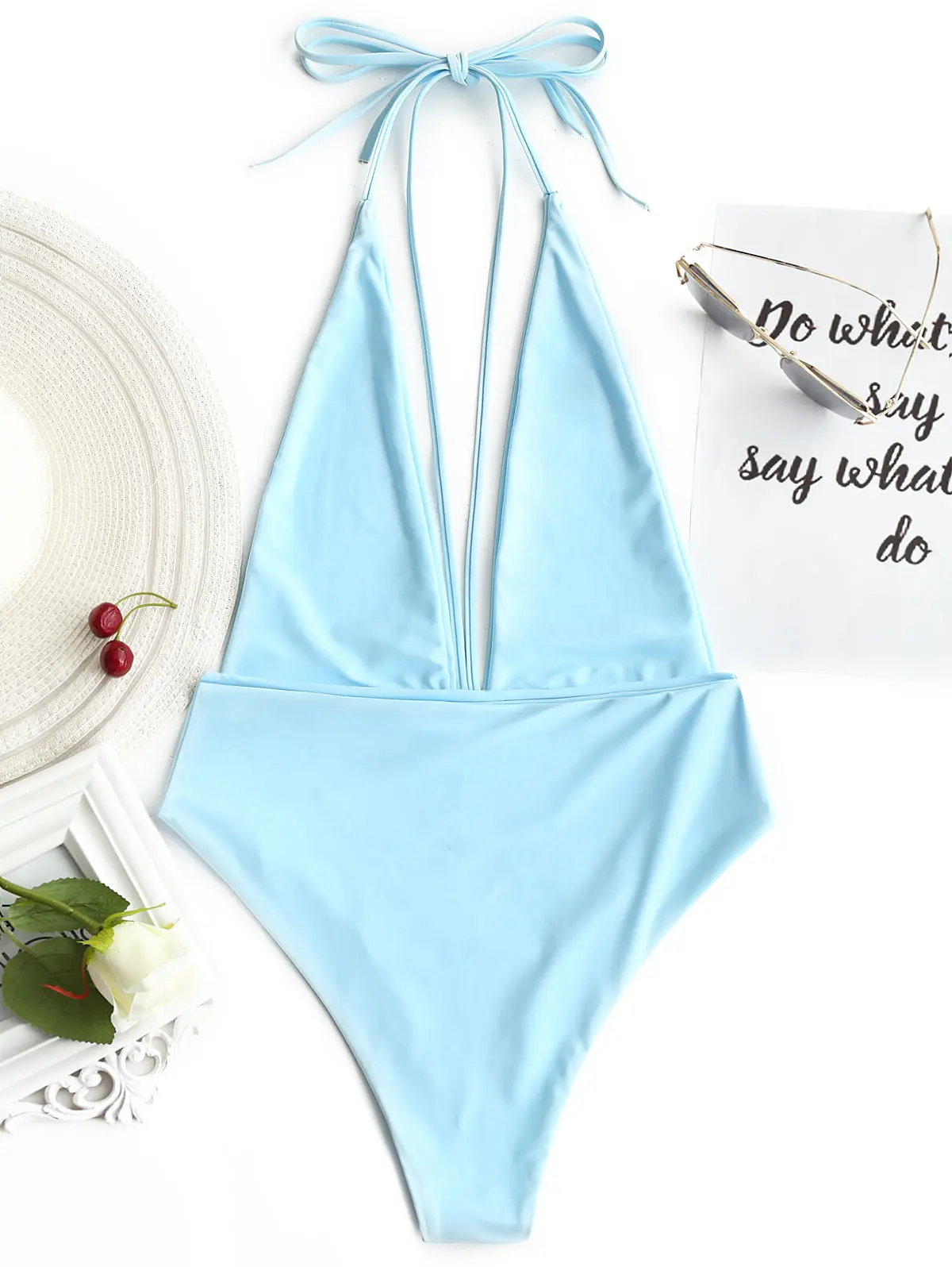 Женский сплошной купальник с открытой спиной и спиной| |