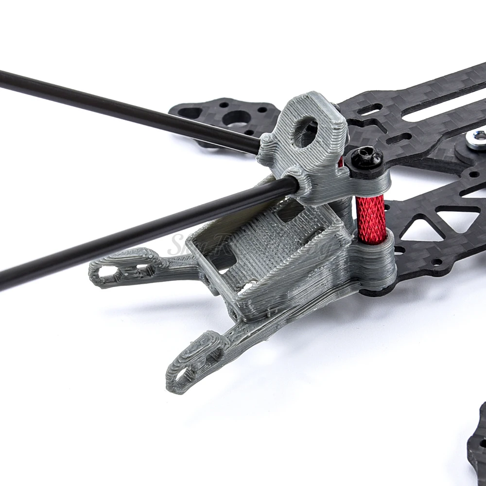 Kit de cuadro de 3 pulgadas, 150mm/4 pulgadas, 175mm, tablero de fibra de carbono ligero X tipo 3K, Dron FPV, cuadric&oacute;ptero con impresi&oacute;n 3D-1