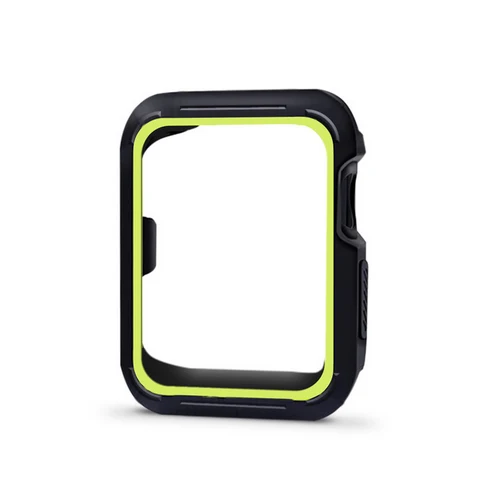 black green Экран защитный чехол для Apple Watch группа 4/3/2/1 iwatch 42 мм 38 мм 4 мм 40 мм противоударный Shell протектор Аксессуары - Цвет: black green