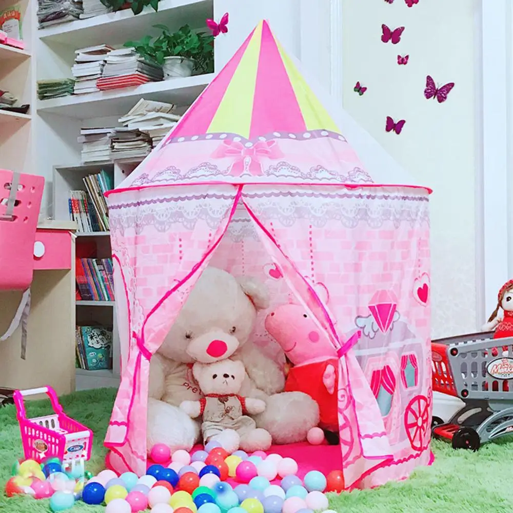 135CM Kids Princess Play Tent Portable Indoor Outdoor Camping Baby Tents House Hut For Toys gift | Спорт и развлечения