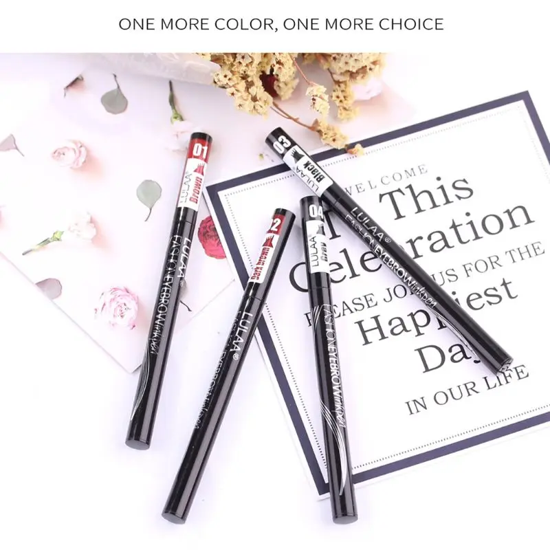 Водостойкая устойчивая к поту ручка для бровей с 4 наконечниками вилки усилитель