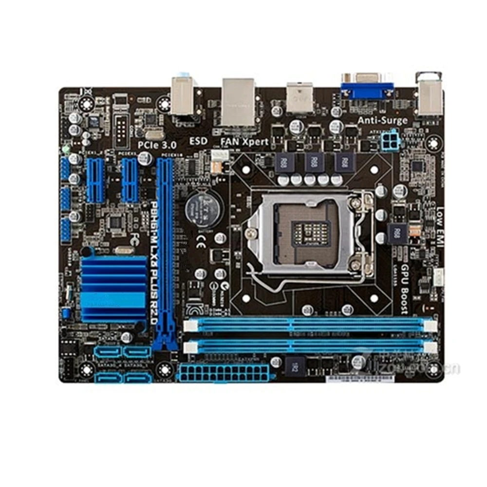 Материнская плата для компьютера ASUS P8H61 M LX3 PLUS R2.0 LGA 1155 DDR3 Intel H61 материнская
