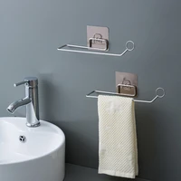 single stainless steel free punch kitchen roll toilet tissue paper holder hanging bathroom household towel racks stand fixture