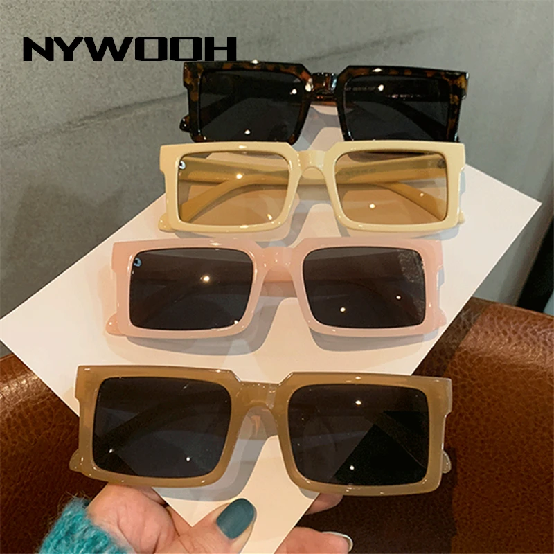 Солнцезащитные очки NYWOOH в стиле ретро UV400 для мужчин и женщин небольшие винтажные