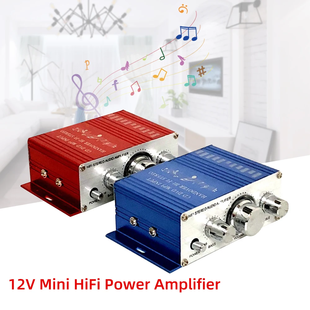 1 шт. усилитель мощности hi-fi 12 в для автомобиля домашнего радио MP3 | Электроника