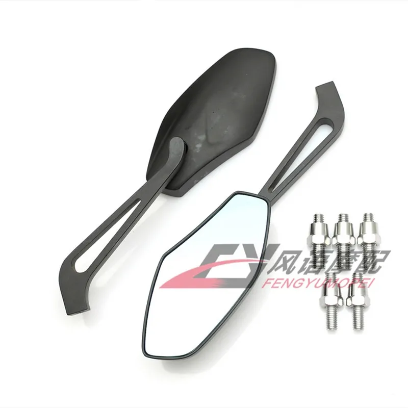 

A Pair Motorcycle Side Mirrors Metal Modification Accessories 10mm 8mm Universal for Suzuki Honda Yamaha Kawasaki Ducati