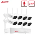 ANRAN 3MP беспроводной NVR комплект камеры наблюдения безопасности комплект Wifi аудио CCTV камеры системы наружной беспроводной системы камеры