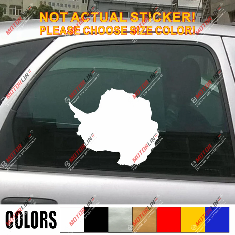 

Antarctica Map Outline Decal Sticker Car Vinyl die cut no bkgrd pick size color