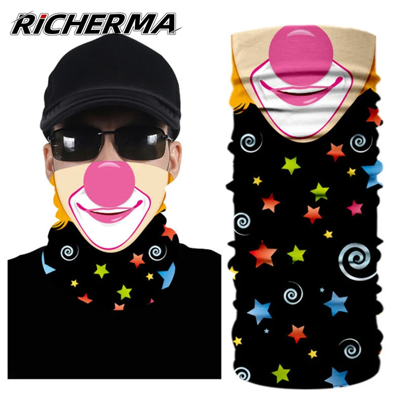 Балаклава клоуна полумаска для лица мотоциклетная ветрозащитная дышащая Лыжная