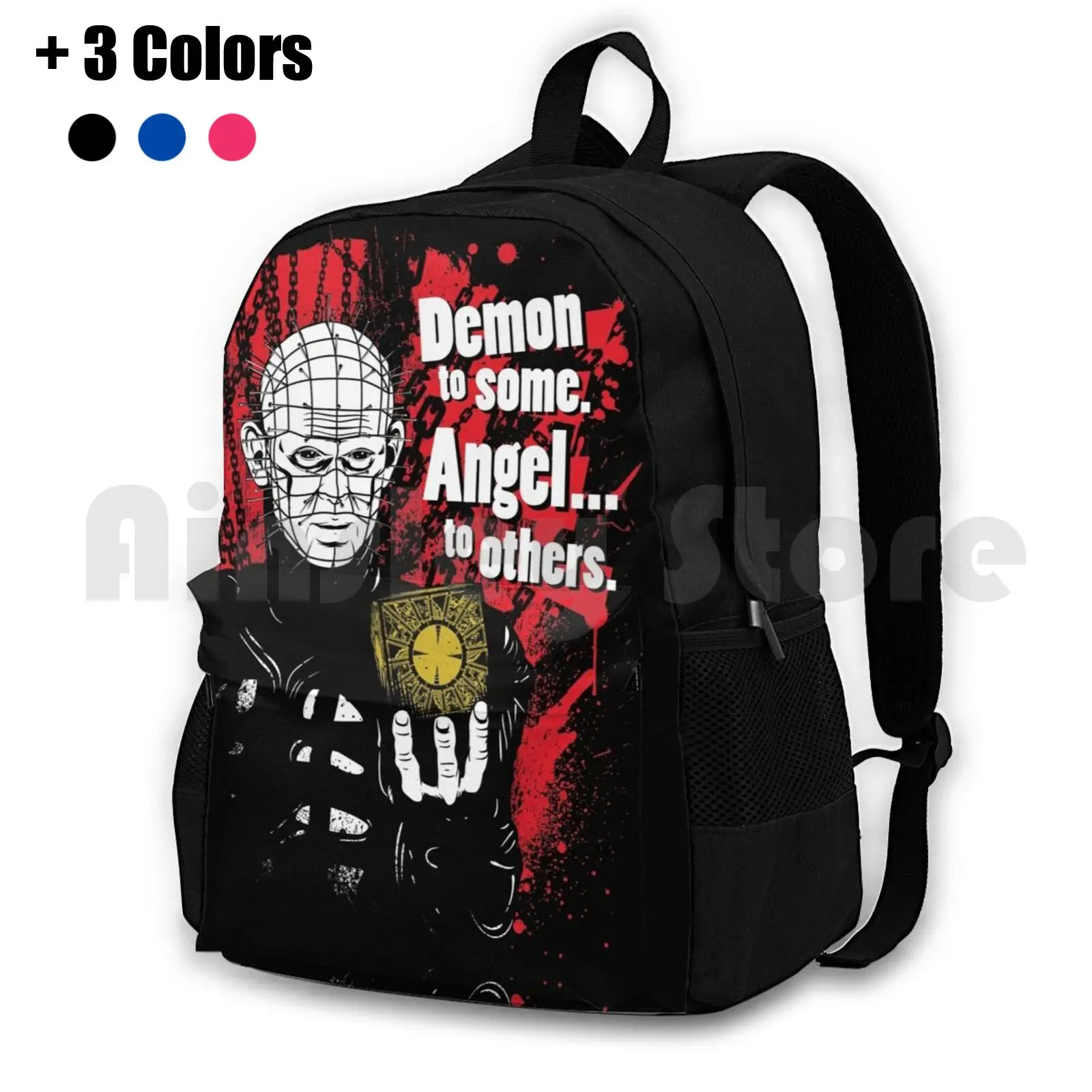 

Demon To Some. Angel ... To Others. Outdoor Hiking Backpack Riding Climbing Sports Bag Hellraiser Pinhead 80S Movies Cuotes