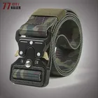 125 см большой Размеры Тактические пояса Для мужчин нейлон металлической пряжкой в стиле милитари из плотной ткани Ремни мужские многофункциональные, для занятий спортом, Мужская армейский ремень